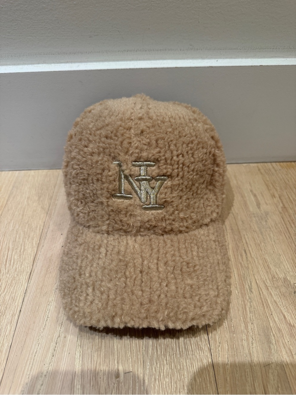 Teddy Fleece Kids Cap - Camel Brown Beige